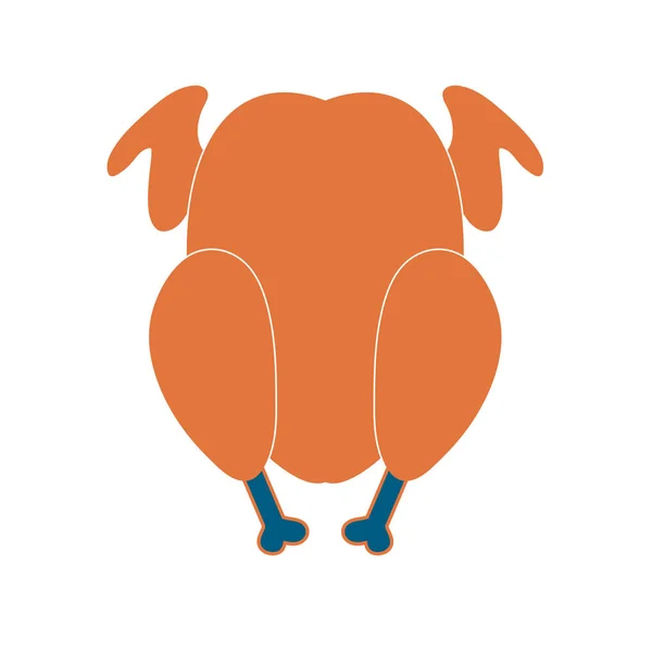 Grilled Chicken Icon Vector Illustratio — Stock Vector