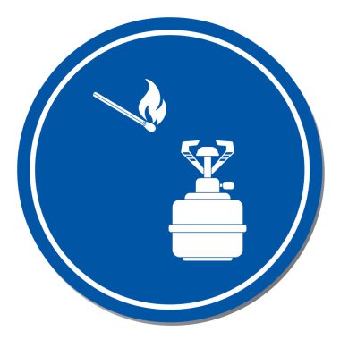 Kamp simge vektör soba. Vektör çizim