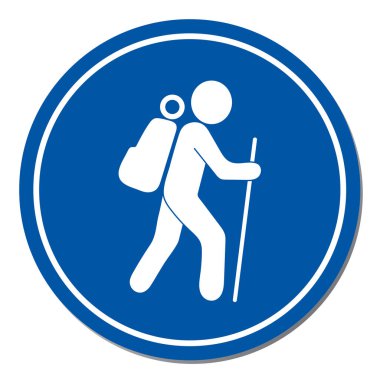 Simge illüstrasyon izole vektör işareti işaret hiking