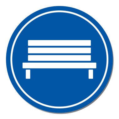 Park açık ahşap Bank vektör simge glyp