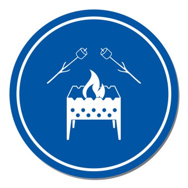 Mangal ve zephyr simgesi. Vektör illustratio