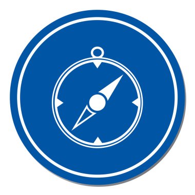 Pusula simgesini izole. Vektör illustratio