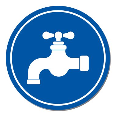 Su dokunun simgesi. Vektör illustratio