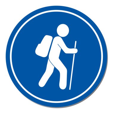 Simge illüstrasyon izole vektör işareti işaret hiking