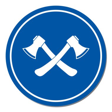 Balta simgesi. Balta simgesi. Düz vektör illustratio