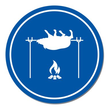 Izgara domuz simgesi. Vektör illustratio