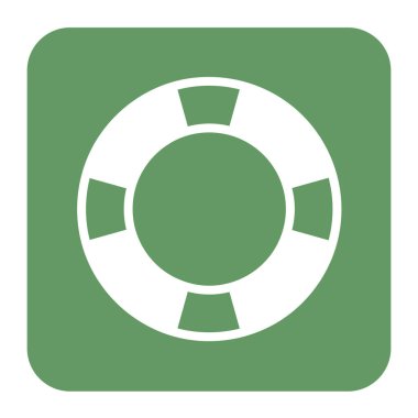 hayat şamandıra, beyaz arka plan düz stil üzerinde izole simgesi