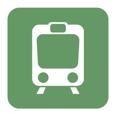 İzole tren simgesi. Yüksek hızlı tren. Metro tren sembolü. Vektör illustratio
