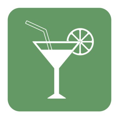 Kokteyl cam işareti ile martini votka simgesi