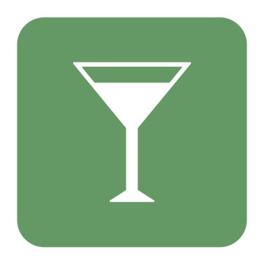 Kokteyl cam işareti ile martini votka simgesi