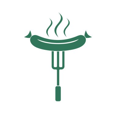Mangal sucuk simgesi. Vektör çizim