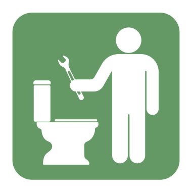 Sıhhi tesisat iş sembol simge. Vektör çizim