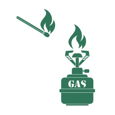 Kamp simge vektör soba. Vektör çizim