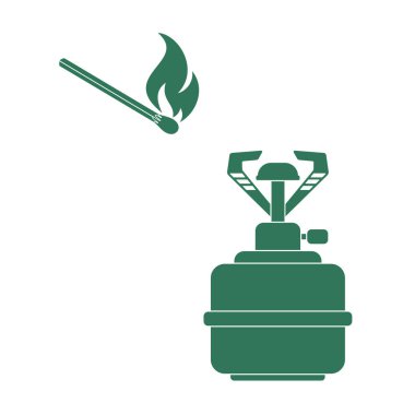 Kamp simge vektör soba. Vektör çizim