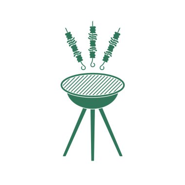 Izgara Kebab Kebap simgesi. Vektör illustratio