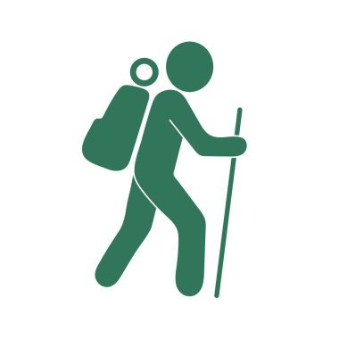 Simge illüstrasyon izole vektör işareti işaret hiking