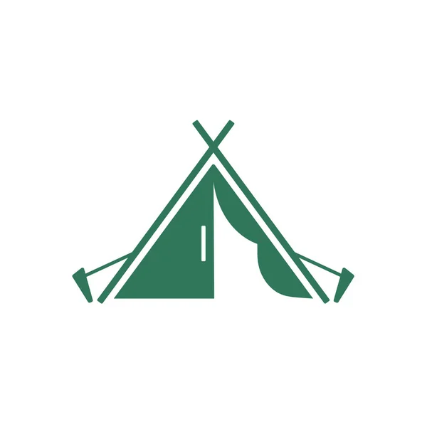 Stylized Icon Tourist Tent Vector Illustratio — Stock Vector