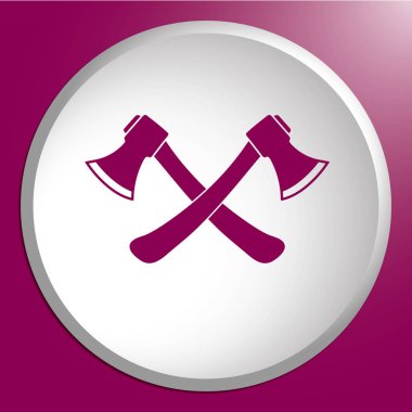 Balta simgesi. Balta simgesi. Düz vektör illustratio