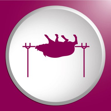 Izgara domuz simgesi. Vektör illustratio