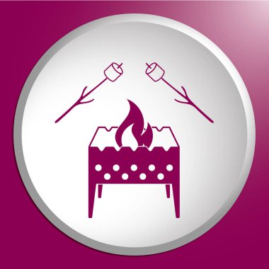 Mangal ve zephyr simgesi. Vektör illustratio