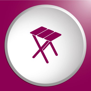 Kamp dışkı simgesi. Vektör illustratio