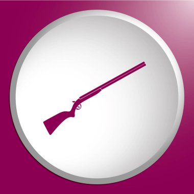 Av tüfek simgesi. Vektör illustratio