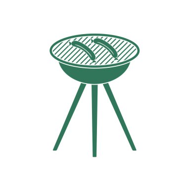 Mangal sucuk simgesi. Vektör çizim