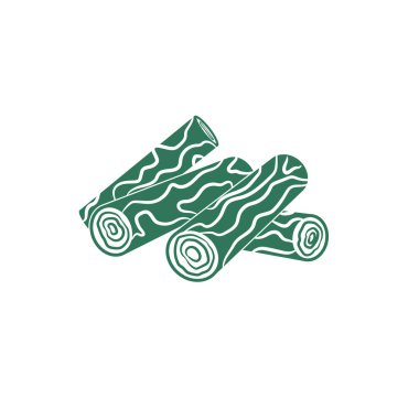 Yakacak odun simgesi. Vektör illustratio
