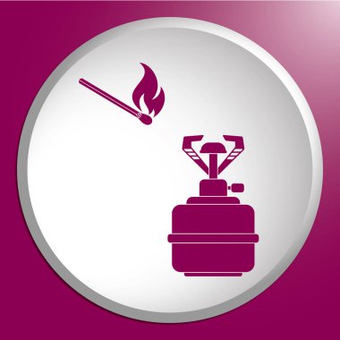 Kamp simge vektör soba. Vektör çizim