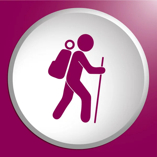 Man Walking Icon Vector Logo Template Stock Vector (Royalty Free