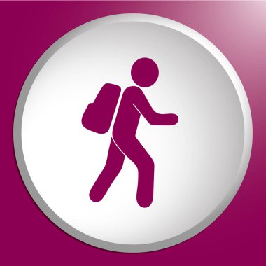Simge illüstrasyon izole vektör işareti işaret hiking