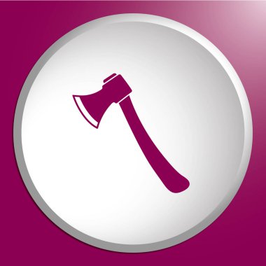 Balta simgesi. Balta simgesi. Düz vektör illustratio