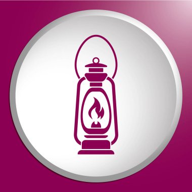 Antika eski gaz lambası izole. Retro tasarımı. Vektör çizim