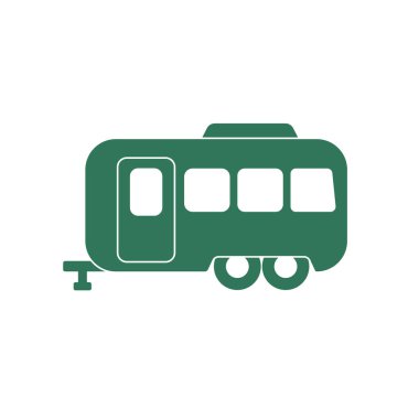 Kamp karavan simgesi. Vektör çizim 