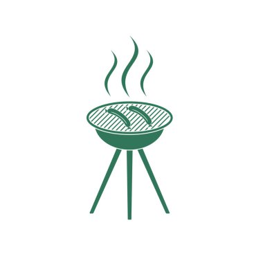 Mangal sucuk simgesi. Vektör çizim