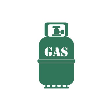 Kamp gaz şişesi simgesi. Düz simgesi izole. Vektör illustratio