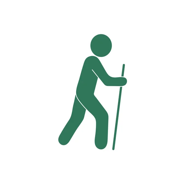 Пішохідна Ілюстрація Іконка Ізольований Векторний Знак Симбо — стоковий вектор