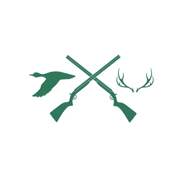 Hunting Club Logo Icon Vector Illustratio — Stock Vector