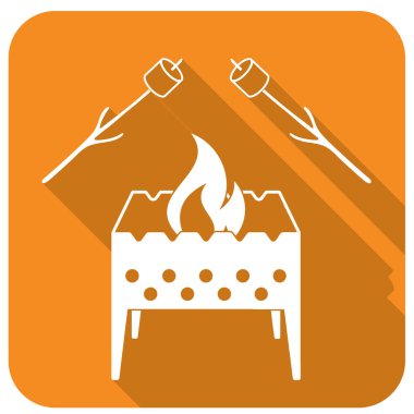 Mangal ve zephyr simgesi. Vektör illustratio