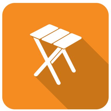 Kamp dışkı simgesi. Vektör illustratio