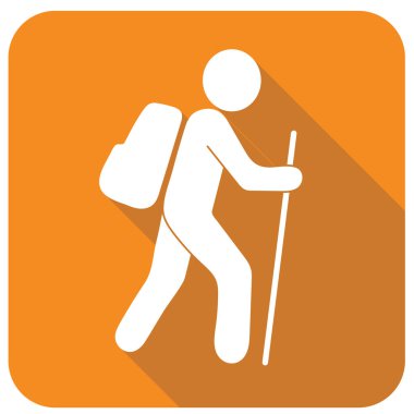 Simge illüstrasyon izole vektör işareti işaret hiking