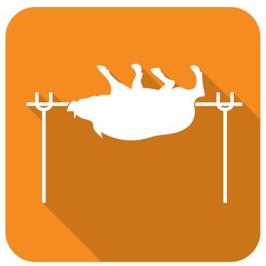 Izgara domuz simgesi. Vektör illustratio