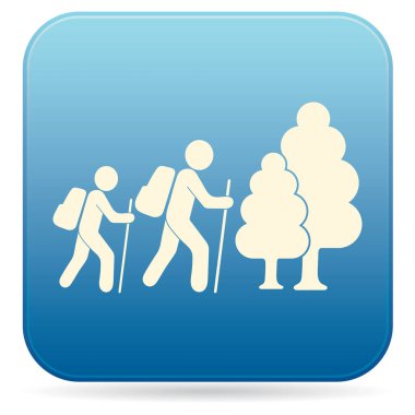 Simge illüstrasyon izole vektör işareti işaret hiking