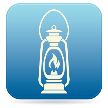 Antika eski gaz lambası izole. Retro tasarımı. Vektör çizim