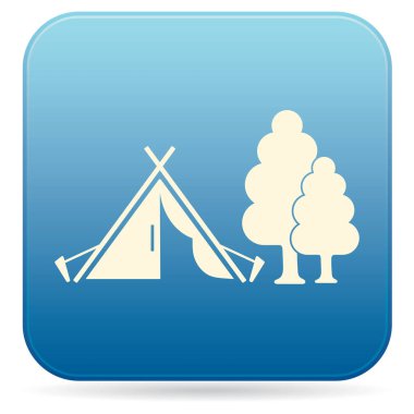 Stilize simge Turizm çadır. Vektör illustratio