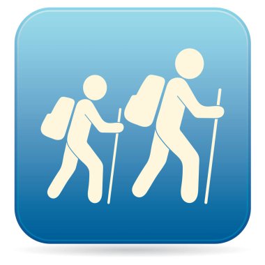 Simge illüstrasyon izole vektör işareti işaret hiking