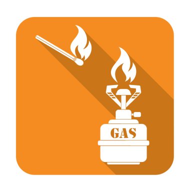 Kamp simge vektör soba. Vektör çizim