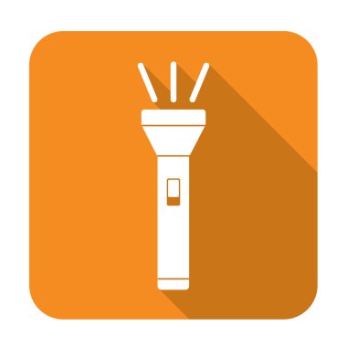 El feneri simgesi. Taşınabilir meşale vektör izole illustratio