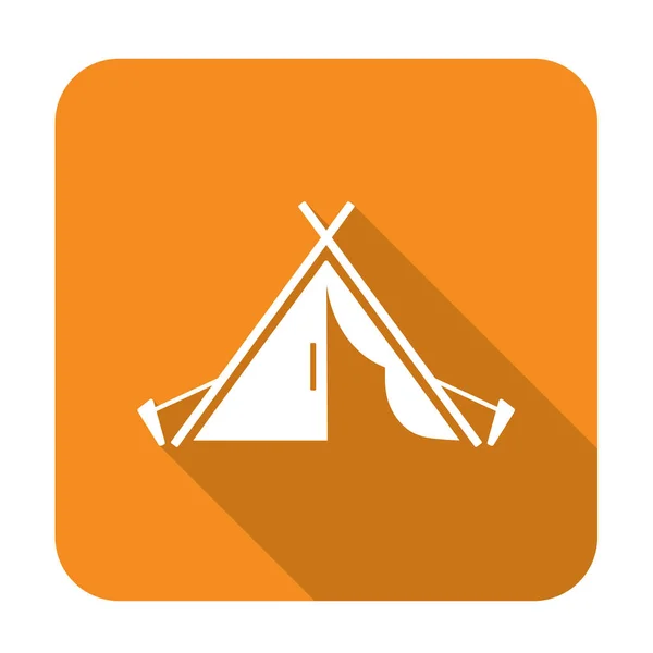 Stylized Icon Tourist Tent Vector Illustratio — Stock Vector