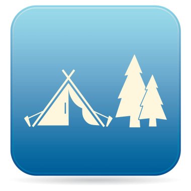 Stilize simge Turizm çadır. Vektör illustratio